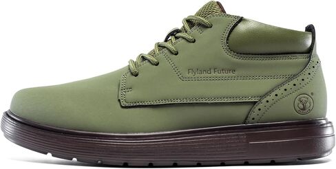 Men's Chukka Boots Casual Fashion Sneakers Lace Up Leather Ankle Boots Slip On Lightweight Walking Driving Shoes in Saudi Arabia