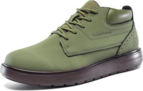 Men's Chukka Boots Casual Fashion Sneakers Lace Up Leather Ankle Boots Slip On Lightweight Walking Driving Shoes in Saudi Arabia