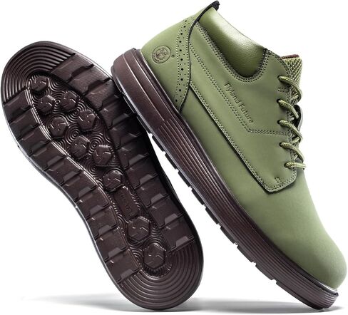 Men's Chukka Boots Casual Fashion Sneakers Lace Up Leather Ankle Boots Slip On Lightweight Walking Driving Shoes in Saudi Arabia