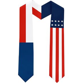 Czech Republic Flag International Students Graduation Sash Stole Scarves 180 X 13 CM/70 X 5 INCHES Double Sided Graduation Decoration Item