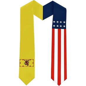 Scotland Lion Flag International Students Graduation Sash Stole Scarves 180 X 13 CM/70 X 5 INCHES Double Sided Graduation Decoration Item