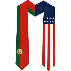 Portugal Flag International Students Graduation Sash Stole Scarves 180 X 13 CM/70 X 5 INCHES Double Sided Graduation Decoration Item