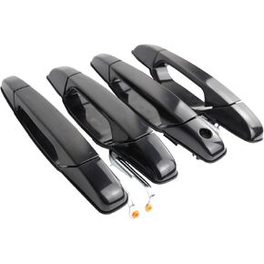 4pcs مقابض باب الكروم الخارجية متوافقة مع 2007-2014 كاديلاك إسكاليد ، تشيفي سيلفرادو سوبربان تاهو أفالانش جي إم سي سييرا يوكون ، السائق الخلفي الأمامي والركاب OE 22738721 20828258 20828237