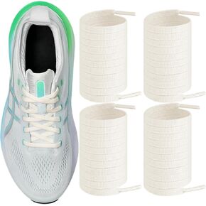 2 أزواج من أربطة الحذاء لـ ASICS Gel-Kayano/Gel-Nimbus/GT-2000/Gel-Cumulus Sneakers ، استبدال سلاسل الأحذية للركض