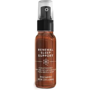 Isagenix Renewal Sleep Support ™ - رذاذ نوم الميلاتونين الفموي سريع المفعول - مملوءة بالنباتات لإعادة تنظيم دورة النوم الطبيعية - نكهة النعناع الرائعة المنعشة - لا توجد مكونات اصطناعية