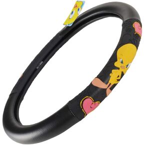 Tweety Bird Car Teadering Wheel Cover - منتج Warner Brothers المرخص رسميًا ، يناسب عجلات التوجيه بين 14.5 إلى 15.5 بوصة