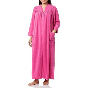 Amerimark Women Full-Length Front Terrycloth Bathrobe-رداء حمام الكاحل الطويل الطويل الامتصاص