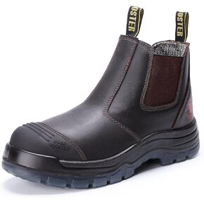 Rockrooster Bakken Men's 6 بوصة على أحذية العمل ، أصابع القدم الصلب سلامة تشيلسي بوتس بوتس AK229 (بني غامق)