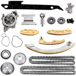 Engine Timing Chain Kit - Compatible with Chevy, GMC, Pontiac and Saturn - 2.0L, 2.2L, 2.4L - LaCrosse, HHR, Malibu, Terrain, G5, G6, Saab - Replaces 9-4201S, 12624936