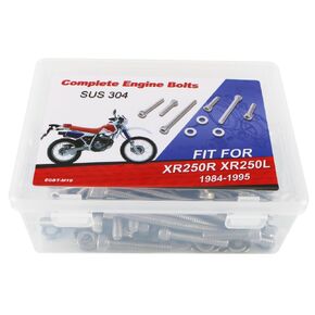 Xitomer 114PCS (9PACK) Engine Crankcase Bolts Compatible with XR250R / XR250L 1984-1995 Washer/Lock Nut