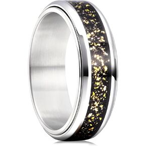 King Will 316L Stainless Steel Spinner Fidget Ring for Men Women- 8mm Dragon/Celtic Knot Fidget Ring Stress Relieving Anxiety Ring, Comfort Fit Wedding Band Size 6-14