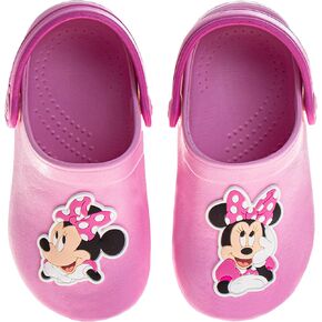 Josmo Kids Minnie Mouse Clog Sandal Waterproof Slip-On Slides for Girls - Minnie Closed Toe Clogs with Backstrap (Sizes: 5-10 Toddlers / 11-12 Little Kids)
