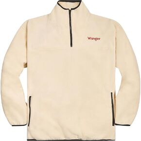 Wrangler Men's Big and Tall Polar Fleece Quarter Zip Pullover with Pockets