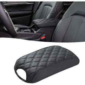GIANT PANDA Custom Fit Center Console Cover Armrest Cover for Jeep Grand Cherokee 2011-2021,Waterproof Leather Middle Console Cover - Full Protection - Black