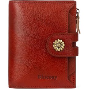 محفظة النساء ، RFID حظر الجلود Bifold Bifold Womens Wallet حامل بطاقة صغيرة محفظة صغيرة للنساء مع نافذة معرف قابلة للإزالة Darkhkaki