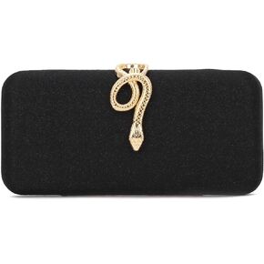 Clutch Purses for Women Formal Snake Buckle Sparkly Evening Bag with Chain, Crossbody Bags for Wedding Party