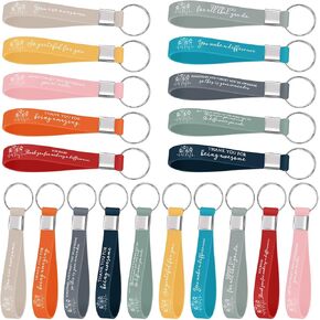 Thank You Keychain Bulk Teachers Volunteer Inspirational Employee Appreciation Gifts Silicone Keyrings for Nurse