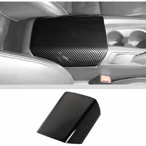JWWY for Camaro Armrest Cover Case Pad Center Console Cover Decoration Trim for 2010-2015 +Chevy Camaro Interior Accessories, ABS Carbon Fiber