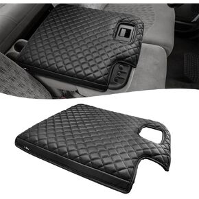 KBH Center Censole Cover for Ford F250 F350 F450 Super Duty 1999-2010 JUMP SET ، واقي وسادة الراحة في الذراع ، مضاد للقرعة ، أسود