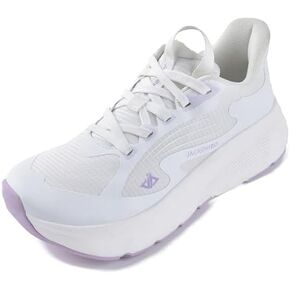 JACKSHIBO Women's Wide Toe Box Road Running Shoes Slip in Hands Free Arch Support Tennis Shoes Orthopedic Cushion Walking Sneakers with Metatarsal Pad
