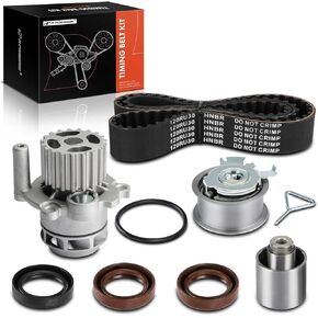 A-Premium Engine Timing Belt Kit with Water Pump Compatible with Volkswagen Jetta 2005 2006 2007 2008 2009 2010-1.9L