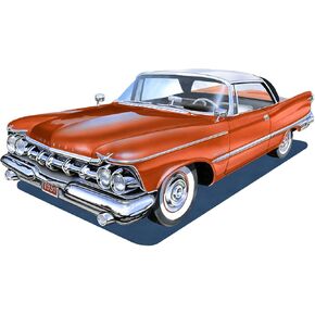 1959 Chrysler Imperial Hardtop 1:25 Scale AMT Highly Detailed Plastic Kit, Clear,White