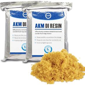 AKM مختلط السرير DIENIDED DI FILTER تعبئة ، استخدم لتغيير مرشح نظام غسيل السيارات الناصعة ، 10 لترات (5 لترات × 2)
