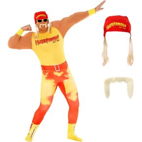 Morph Hulk Hogan Costume, Hulk Hogan Costume Adult, WWE Hulk Hogan Costume