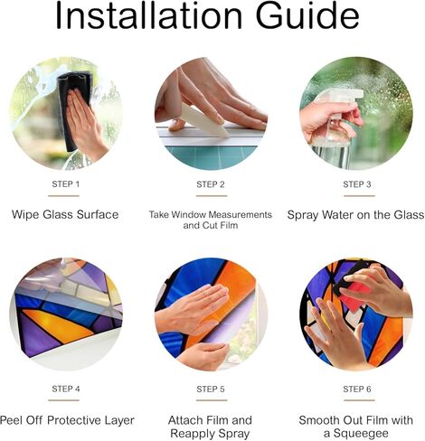 Meteor Shower Cascade Stained Glass Window Film, Decorative Meteor Shower Cascade Stained Glass Window Film, Stained Glass Window Film for Bathroom Door Heat Anti UV in Kuwait