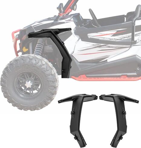 WeiSen Front Wider Fender Flares, Full Coverage Mud Guard Extensions No Drill Compatible with Polaris RZR XP 1000/Turbo/S 1000/900/900 S 2 or 4 Seater 2014-2024#2881985 in Saudi Arabia