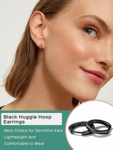 ChicSilver 925 Sterling Silver Small Hoop Earrings for Women Huggie Earrings Hypoallergenic Tiny Cartilage Hoop Earrings (6mm/8mm/10mm/12mm) in Saudi Arabia