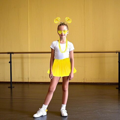 80s Girls Tutu Costume Accessories Sparkle StarTutu Sunglasses Ponytail Headband Necklace Halloween Mardi Gras in Saudi Arabia