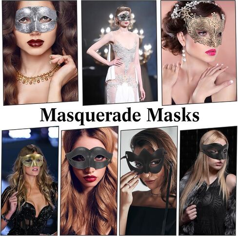 Chivao 60 Pcs Masquerade Masks for Women Men Couple Bulk Venetian Mask Vintage Antique Adult Face Halloween Costumes Party in Saudi Arabia