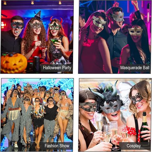 Chivao 60 Pcs Masquerade Masks for Women Men Couple Bulk Venetian Mask Vintage Antique Adult Face Halloween Costumes Party in Saudi Arabia