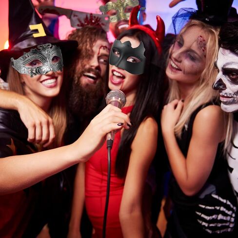 Chivao 60 Pcs Masquerade Masks for Women Men Couple Bulk Venetian Mask Vintage Antique Adult Face Halloween Costumes Party in Saudi Arabia