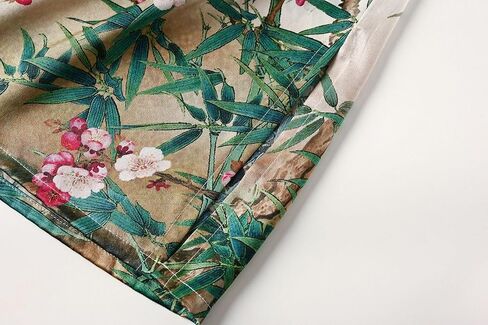 Women's Silk Kimono Robe Short Bathrobe Nightgown 100% Mulberry Silk for Women - Classic Floral Pattern in Saudi Arabia