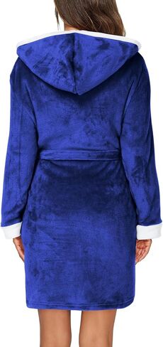 HOTOUCH Womens Hooded Bathrobe Fleece Robe Super Soft Plush Robe Velour Bathrobe in Saudi Arabia