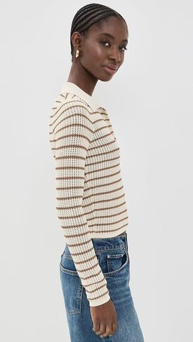 Rag & Bone Women's Viola Stripe Polo Sweater in Kuwait