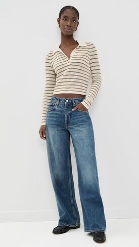 Rag & Bone Women's Viola Stripe Polo Sweater in Kuwait