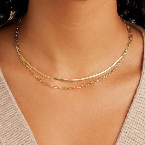 قلادات ذهبية ذات طبقات للنساء - 18 كيلو بايت مطلي بالذهول ، سلسلة مرن مرن ، لؤلؤة ، قلادة ، قلادة ، قلادة ، قلادة ، قلادة ، قلادة ، قلادة ، قلادة ، قلادة ، قلادة ، in Kuwait