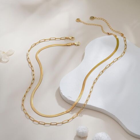 قلادات ذهبية ذات طبقات للنساء - 18 كيلو بايت مطلي بالذهول ، سلسلة مرن مرن ، لؤلؤة ، قلادة ، قلادة ، قلادة ، قلادة ، قلادة ، قلادة ، قلادة ، قلادة ، قلادة ، قلادة ، in Kuwait