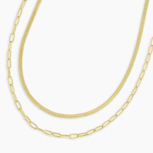 قلادات ذهبية ذات طبقات للنساء - 18 كيلو بايت مطلي بالذهول ، سلسلة مرن مرن ، لؤلؤة ، قلادة ، قلادة ، قلادة ، قلادة ، قلادة ، قلادة ، قلادة ، قلادة ، قلادة ، قلادة ، in Kuwait