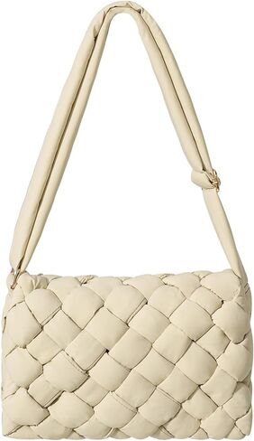 NAARIIAN Puffer Crossbody Bag for Women Lightweight Quilted Puffer Shoulder Bags with Adjustable Strap Puffy Woven Purse in Kuwait