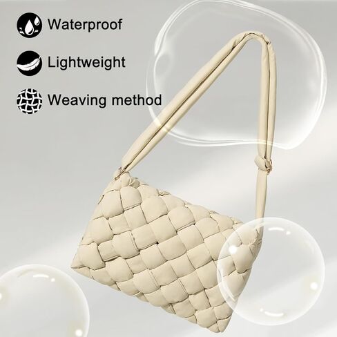 NAARIIAN Puffer Crossbody Bag for Women Lightweight Quilted Puffer Shoulder Bags with Adjustable Strap Puffy Woven Purse in Kuwait