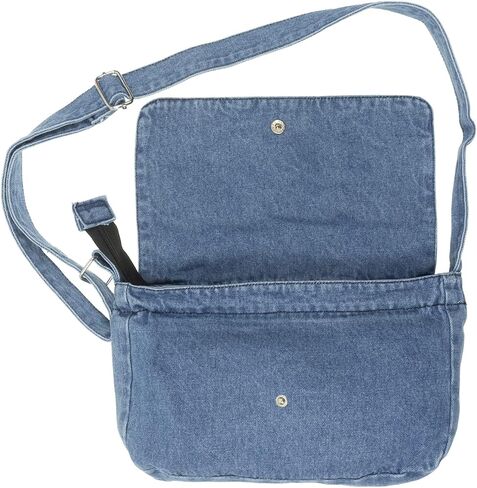 حقيبة Yunzh Denim Hobo ، نمط غير رسمي خفيف الوزن الكلاسيكي الرجعية المتسوق محفظة الكتف حقيبة مراسلة حقيبة اليد in Kuwait