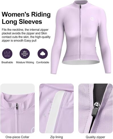 INBIKE Cycling Jersey Women Long Sleeve, Breathable Bike Shirts with Pockets, Bicycle Clothing for Road Biking Riding in Saudi Arabia