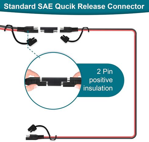 كابل تمديد SAE، موصل بطارية 4FT 10AWG SAE، من MENTBERY in Kuwait