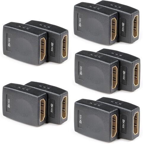 وصلة HDMI أنثى إلى أنثى موصل 4K HDMI إلى HDMI محول 2 حزمة، موسع HDMI ثلاثي الأبعاد 4K متوافق مع HDTV Roku TV Stick Chromecast Nintendo Switch Xbox One Playstation PS4 الكمبيوتر المحمول in Kuwait