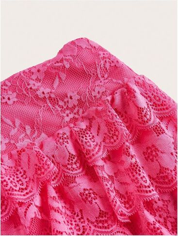 MakeMeChic Women's Plus Size Ruffle Shorts Floral Layered Lace Lolita Elastic Waist Pumpkin Short in Kuwait