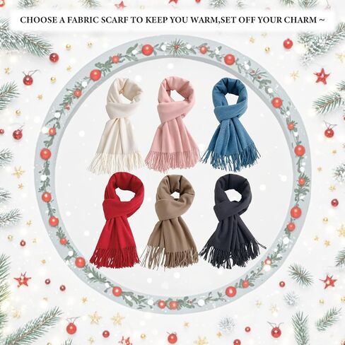 ZMC Long Blanket Scarf, Winter Shawl Cashmere Feel Travel Wrap Evening Warm Shawl Wrap for Women & Men in Saudi Arabia